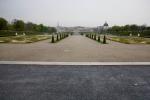 Nedre Belvedere Utsikt över trädgården vid nedre Belvedere i Wien, Österrike.
