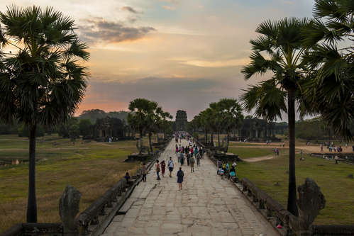 Turister i Angkor Wat