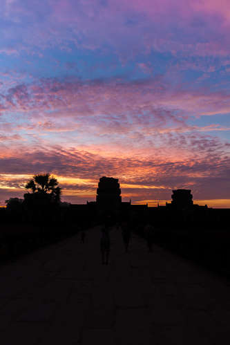 Solnedgång vid Angkor Wat