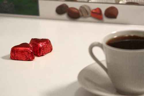 Vykort chokladhjaertan
