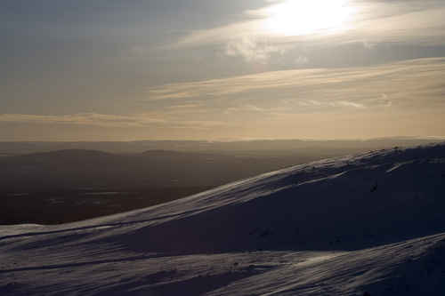 Vykort fjall_motljus