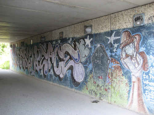 En målning i en tunnel