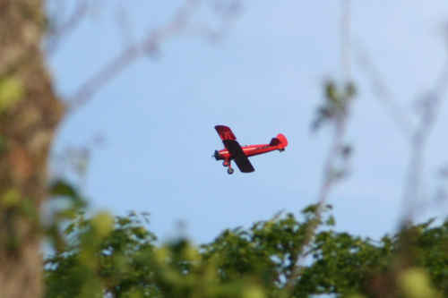 Röd flygplan