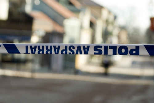 Polis avspärrat