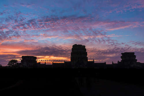 Solnedgång vid Angkor Wat