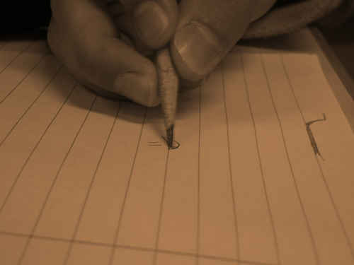 Hand som ritar